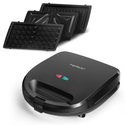 Aigostar Robin 30OGQ - Tosti ijzer - Contactgrill 3 in 1 - zwart